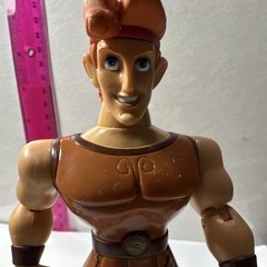 Disney Hercules Action Figure Lot (2) Plastic Figures w/ Sword & Base