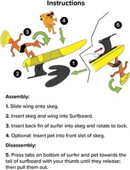 No Batteries Mini-Surfer & Surfboard Toy Outer Bank Olivia Imaginative Play