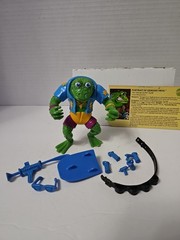 Vintage TMNT Genghis Frog 1989 100% COMPLETE & BIOCARD MINT COND. GREAT JOINTS