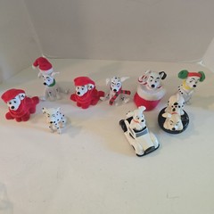 Disney 101 Dalmatians PVC Toys Figures Dog Lot Of 9 Cake Topper Car Dogs Puppy