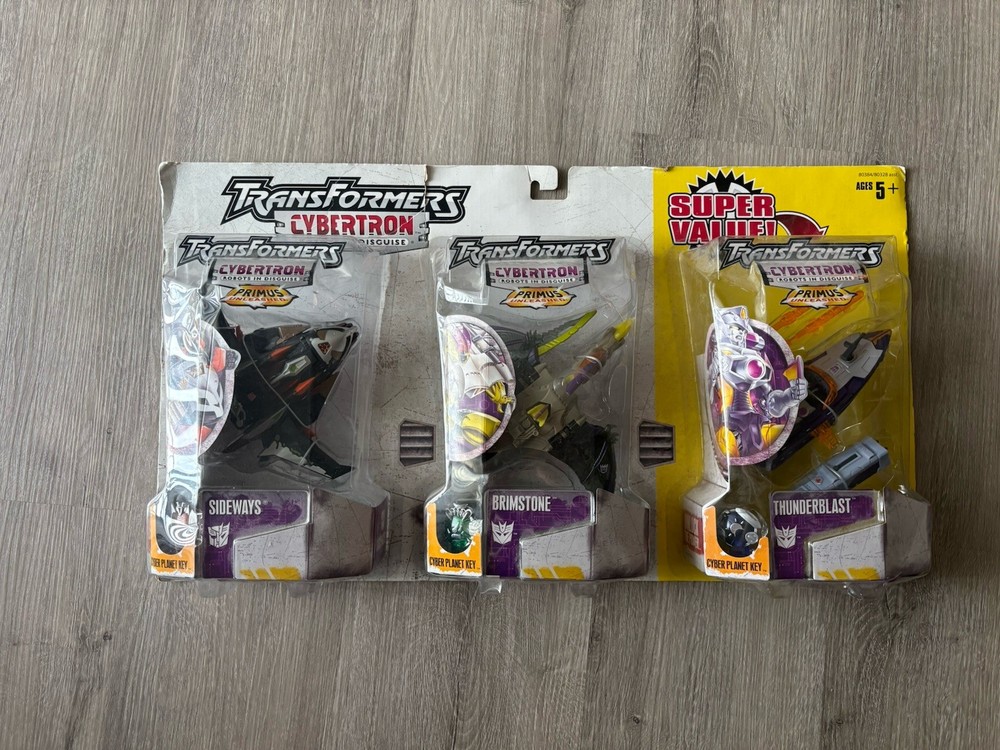 Transformers Cybertron (2005) – 3 Pack: Sideways, Brimstone, and Thunderblast