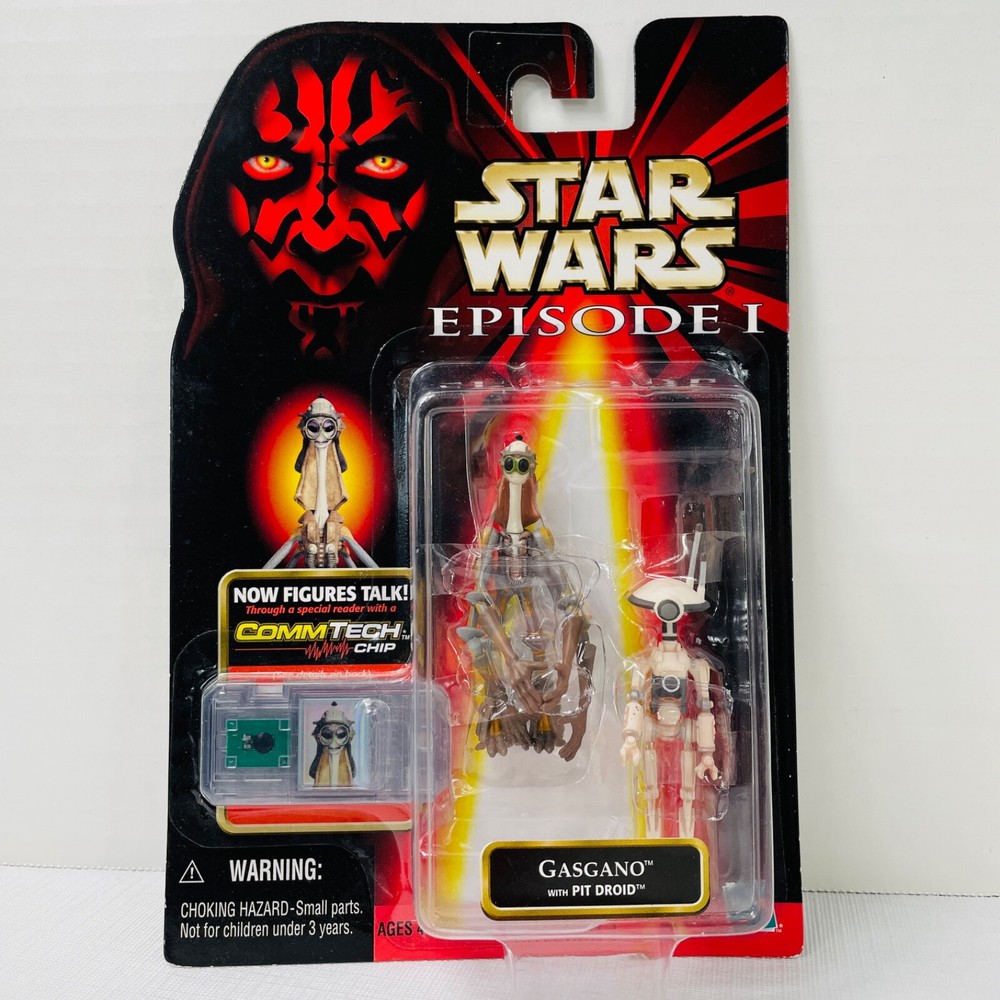 Star Wars Episode 1 Gasgano with Pit Droid Commtech Chip Hasbro 1998