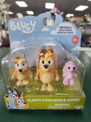 Bluey – Sleepy Time Mum Chilli, Bingo & Floppy Bunny, 2.5″ Action Figures Sealed