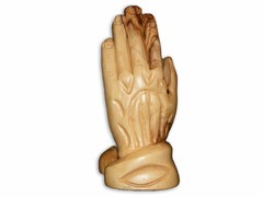 Olive Wood Praying Hands.(6″ H)