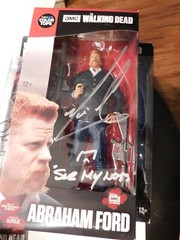 Walking Dead Abraham Signed McFarlane Action Figure Image Comics Michael Cuditz