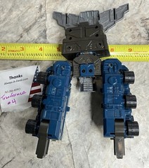 Transforming Toy Blue #4 TRANSFORMER Warbotron Truck Air Plane Fighter Jet Robot