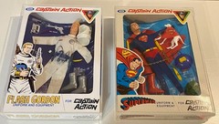 CAPTAIN ACTION IDEAL UNIFORMS SETS THIS SALE IS FOR A EMTY ACRYLIC CASE NO TOYS