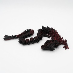 MakerMagicShop 3D printed Rose dragon articulating 23 inches purple white pink