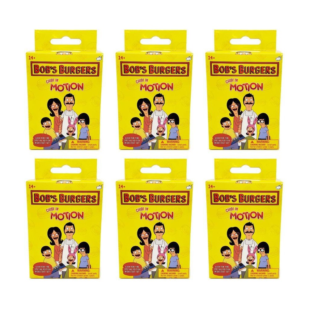 Bob’s Burgers Chibi In Motion Clips : Lot of 6 NEW + SEALED Blind Boxes!