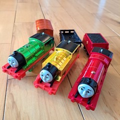 HTF! GOLDEN THOMAS, METALLIC JAMES & PERCY! Thomas Train Motorized Trackmaster