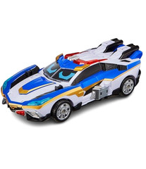 Metal Cardbot W Grand Blue Leon Transforming Robot Toy Blaion Blue Cop W Ignix