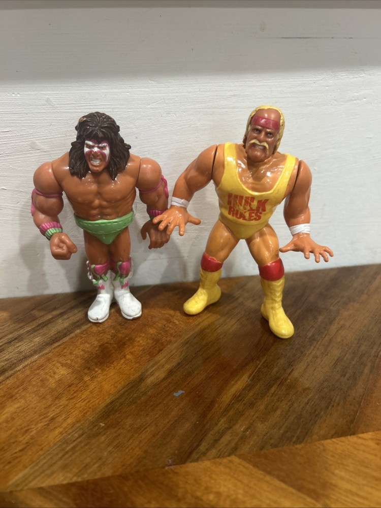 90’s Hulk Hogan Gorilla Press Slam Hasbro WWF Pro Wrestling + Ultimate Warrior