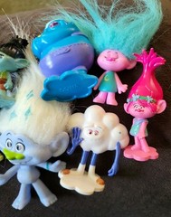 Lot of 13 Troll Figurines From The Movie Trolls Disney