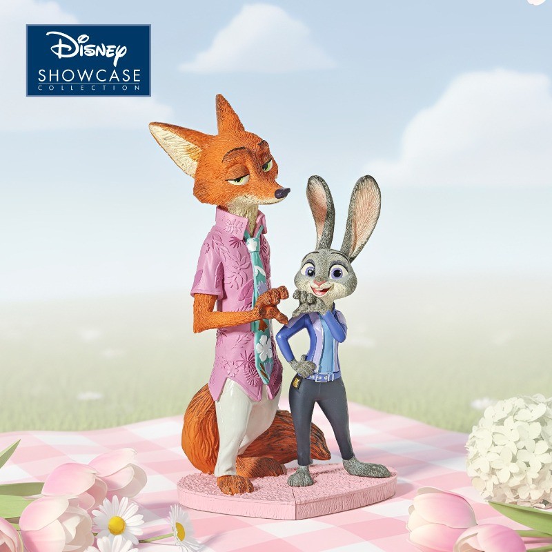 Authentic Enesco Disney Zootopia Nick Judy Heart Shape Action Figure Collectible