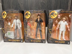 Mattel Jurassic Park Amber Collection 6″ John Hammond,John Raymond,Dr Ian Lot
