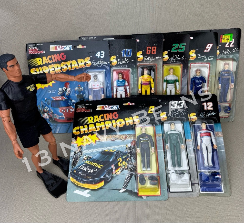 1991 NASCAR ~Racing Superstars~ Complete Set & More Action Figures Cars & Cards