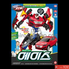 Hello Carbot Santafe Ace Red Transforming Robot Car Vehicle Toy Hyundai 1/23