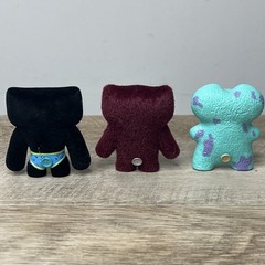 fuggler blind box Indecisive Monster catch me Flocked Figures Lot Of 3 Minis