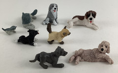 Puppy Kitty In My Pocket Figure 8pc Lot Vintage 1994 MEG Bernard Poodle Dog Cat
