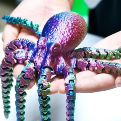 10.6inch 3D Printed Octopus Model,Articulated Animals Figure,Toys Home Decor