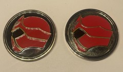 POWER RANGERS Morphicon 2014 Exclusive Challenge Coin Set Of TWO COINS