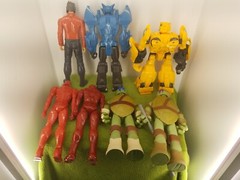 Lot Of 7 Action Figures Tall Hard Plastic Posable 11″ & Larger See Pics