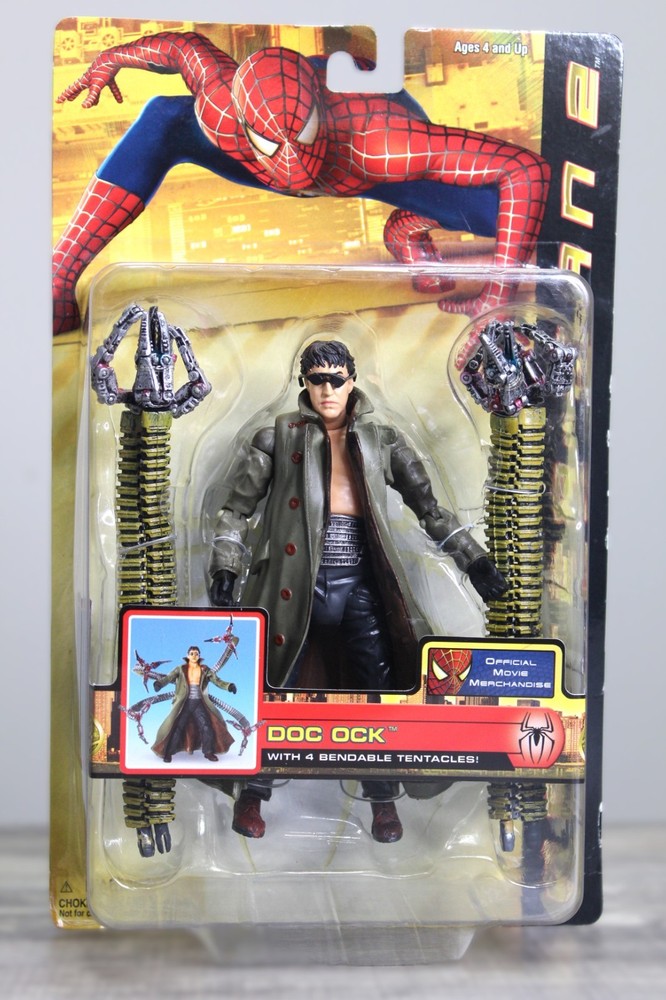 2004 SPIDER-MAN 2 : DOC OCK 4 bendable Tentacles VINTAGE ACTION FIGURE TOY BIZ
