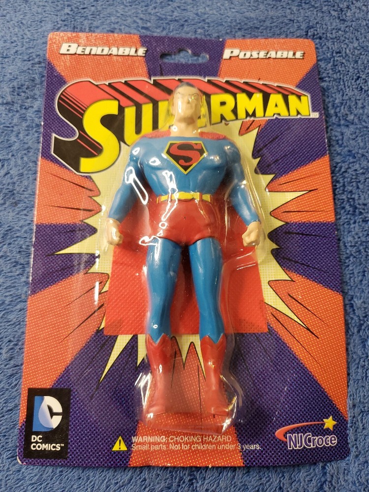 * SUPERMAN 5 1/2-INCH NJ CROCE BENDABLE FIGURE * New In Package
