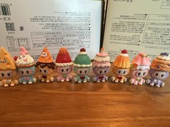 Mini Flocking Figures 5cm Cute Gift DIY Decor Toys Kawaii Desert Series 9pcs set