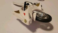1995 Power Rangers Shark Cycle Vehicles Red Pink and White