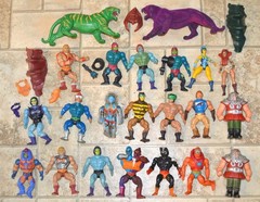 MOTU He-Man figures lot vintage masters of the universe weapons parts set