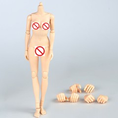 US STOCK 1/6 Pale Skin Large Breast Action Figure Body Half-seamless Breast Toy