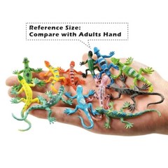12pcs Simulation mini Lizard Reptile Animal Miniature Art Toy Figure Doll