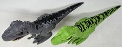 Robo Alive Attacking T-Rex Dinosaur Battery-Powered Robotic Toy LOT OF 2 Green