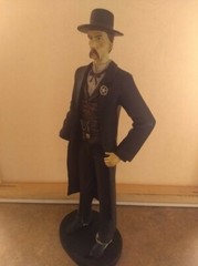 RARE WYATT EARP  VINTAGE WESTERN ACTION FIGURE 16″ Tall 