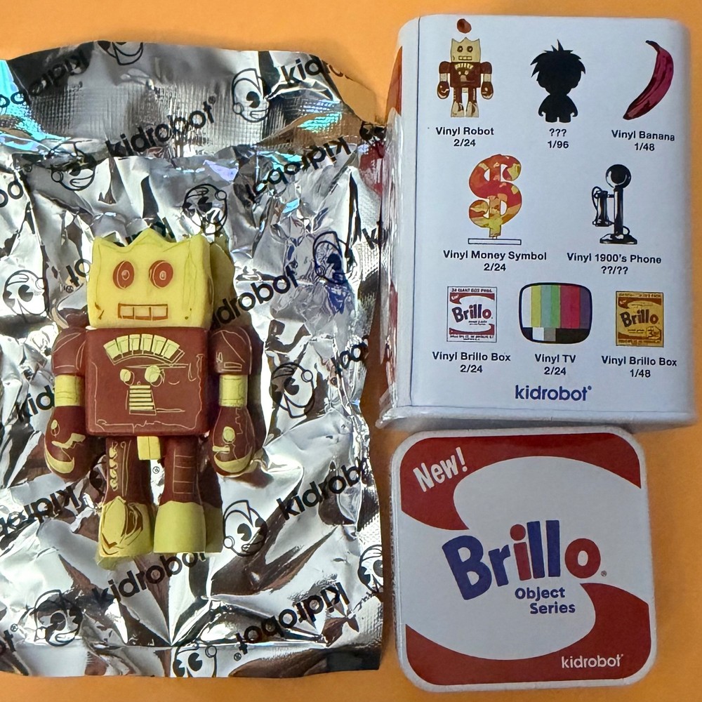 Kidrobot ANDY WARHOL OBJECT SERIES Mini Sized Blind Box With BRILLO TIN CAN