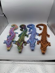 3D Printed Crystal Dragon 21” 60cm Articulated Fidget Toys,red/blue/green