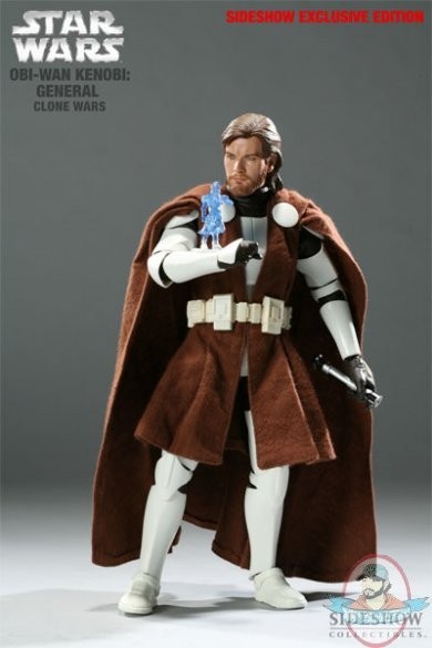 Sideshow Star Wars General Obi-Wan Kenobi 1:6 Figure EXCLUSIVE 2008 Clone Wars