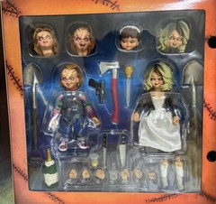 NECA Bride Of Chucky Ultimate Chucky & Tiffany 4″ Action Figure 2 Pack New
