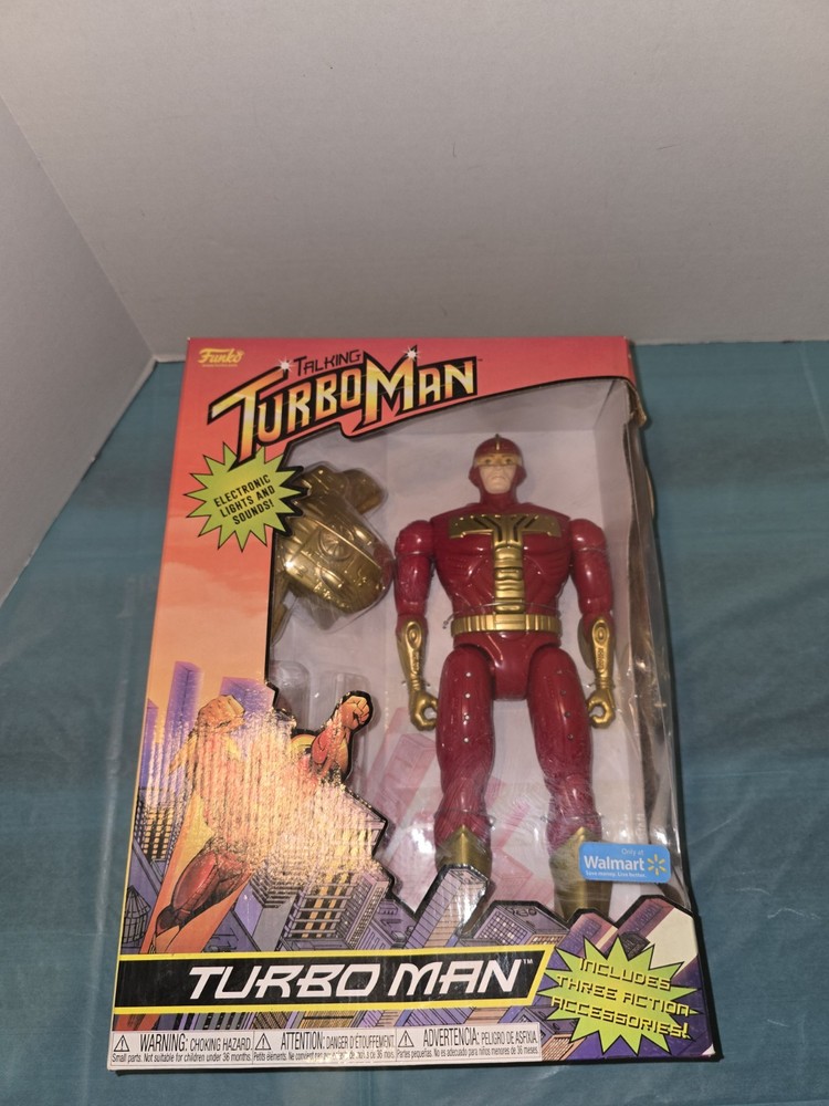 Talking Turbo Man Action Figure – 13.5” Jingle All the Way Collector’s Edition