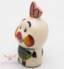 Pig Piglet from Winnie the Pooh Gzhel porcelain figurine souvenir handmade