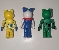 Piggy Dinopiggy Clown 3.5″ Series 1 lot of 3 yellow green