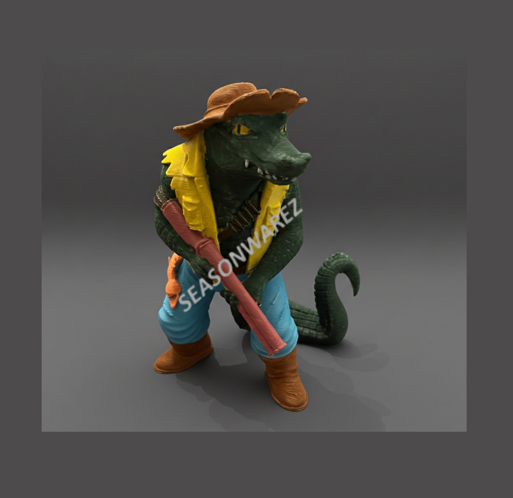 Leatherhead TMNT Painted Figure FDM Printed