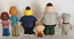 2006 Mezco Family Guy 6 Figure Lot Peter Lois Chris Meg Brian Stuey 3.5″ – 1.5″