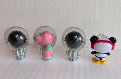 Ryans World Space Silver Astronaut 3″ Figures Toys Pink Alpha Lexa -Lot of 4