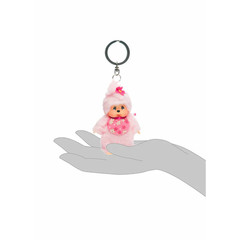 4″ Monchhichi Keychain – Bebichhichi Cherry Blossom Mascot – Authentic Plush