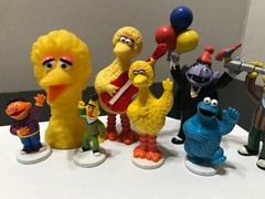 Vintage 1980’s Sesame Street PVC Figure Cake Topper Lot X 9 Pieces
