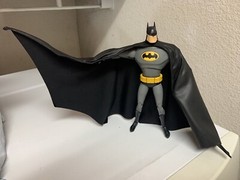 Custom Batman Wired Drape Leather Cape Only Dc Multiverse mcfarlane NOT FIGURE