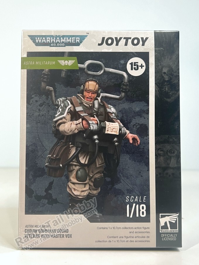 JOYTOY Warhammer 40k Astra Militarum Cadian Veteran with Master Vox (US In-Stock