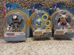 Sonic the Hedgehog Chao, Mecha Sonic, Rouge Jakks 2.5″ Action Figure Lot of 3